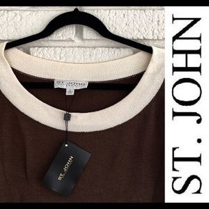 St John Collection Dress Tunic Large Wool NWT $595